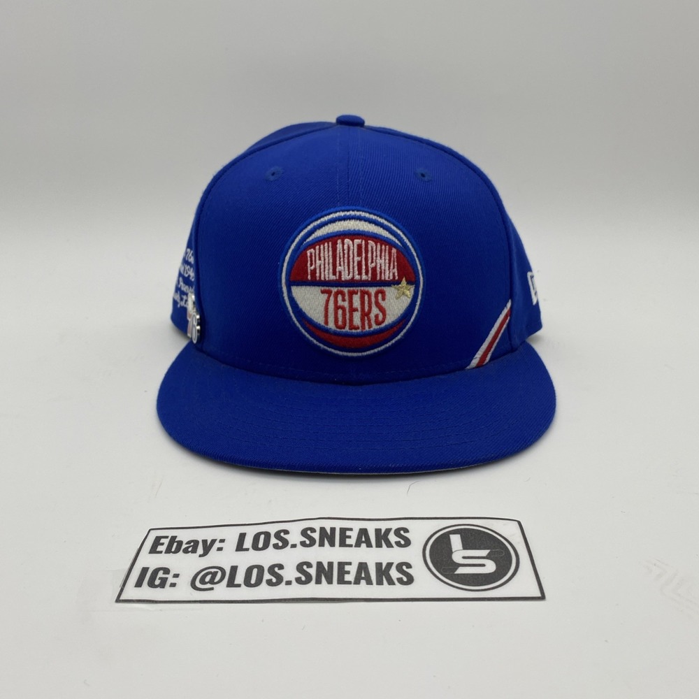 Philadelphia 76ers Hat Cap Snap Back Blue Red NBA Basketball New Era Snap Back‎
